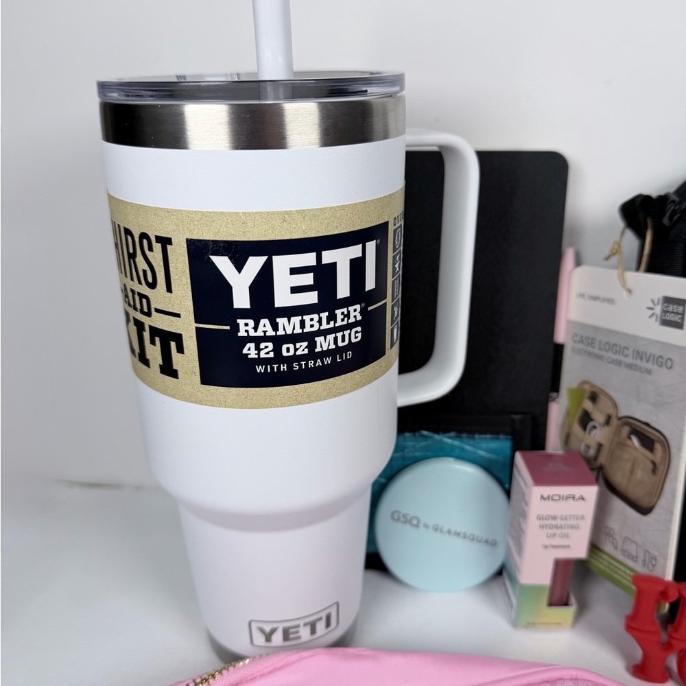 Yeti White Rambler 42oz. Bundle - Picture 2 of 5